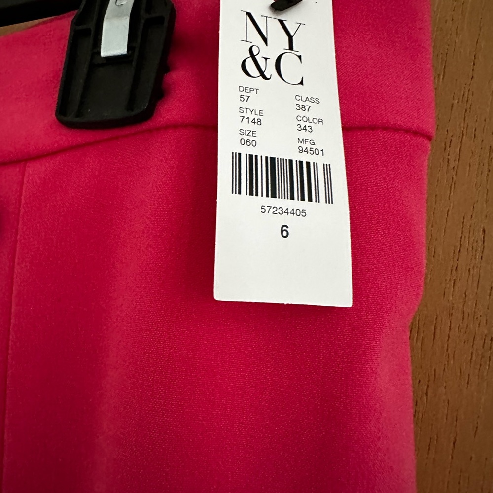 Button Front Pencil Skirt Essential Stretch Gleaming Pink With Buttons - Picture 3 of 3